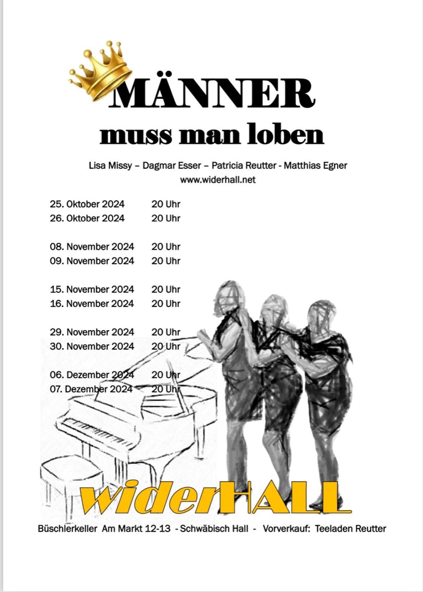 Plakat „Männer muss man loben“ 2024